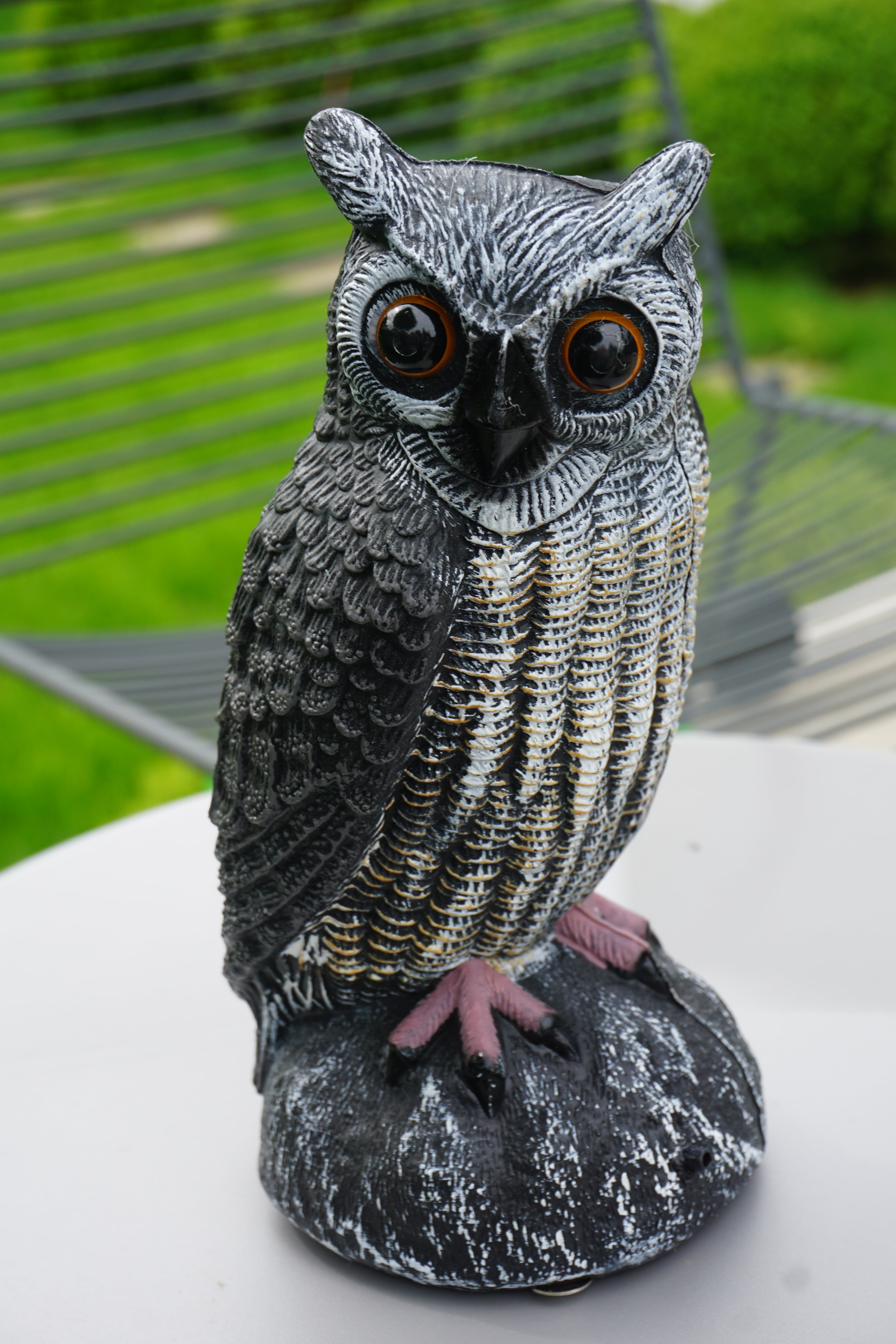 Eule Kunststoff mit Solar 25 cm