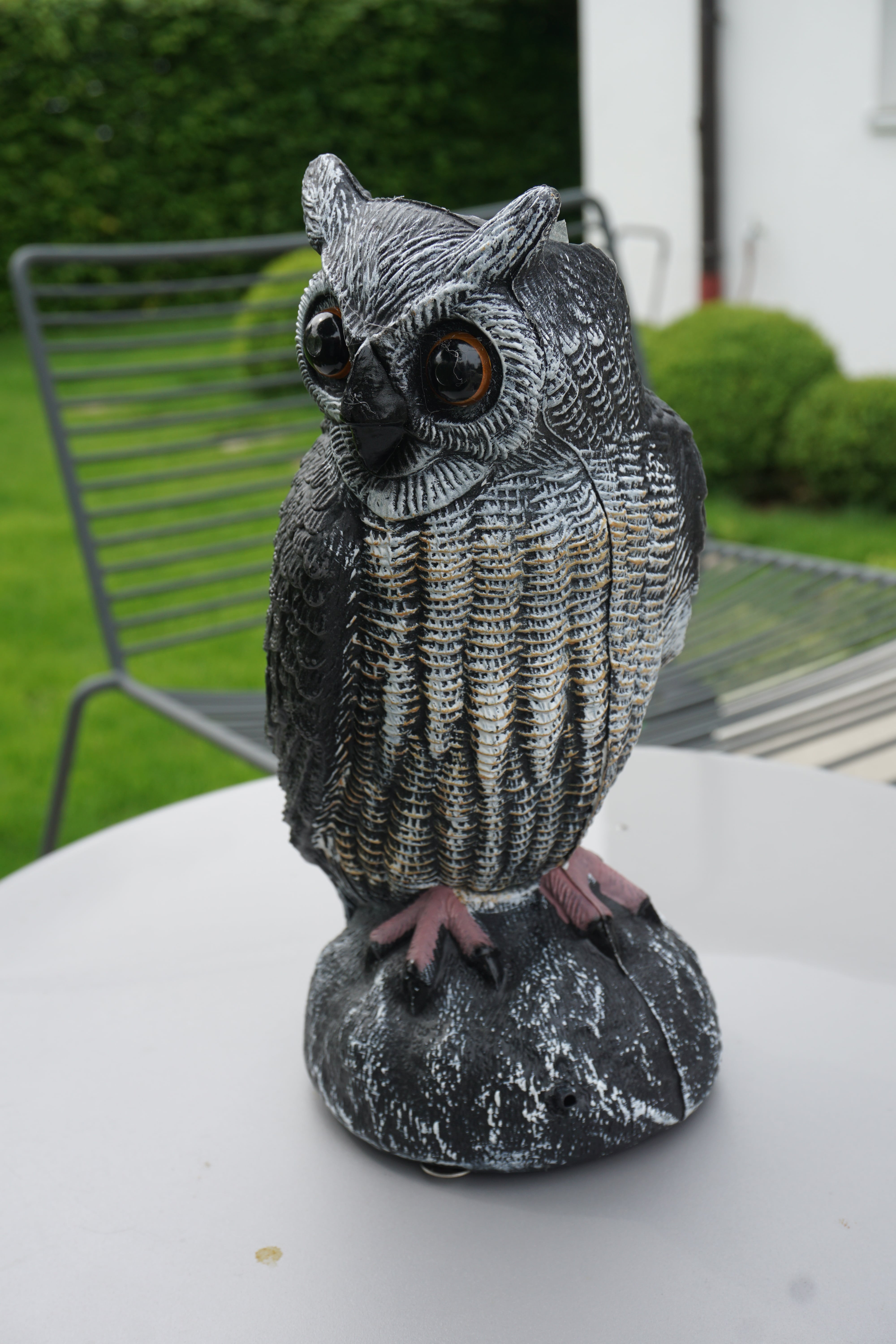 Eule Kunststoff mit Solar 25 cm