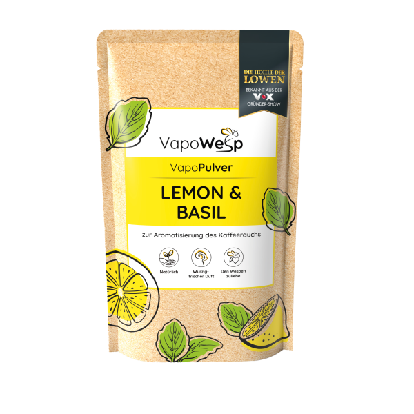 VapoWesp Pulver Lemon & Basil (100 g) - Aus Höhle der Löwen bekannt -